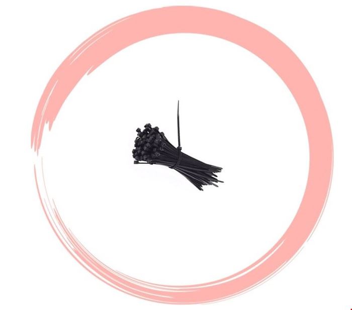 KABLO BAĞI SİYAH 4,8mm x 300mm (100LÜ PAKET) resmi
