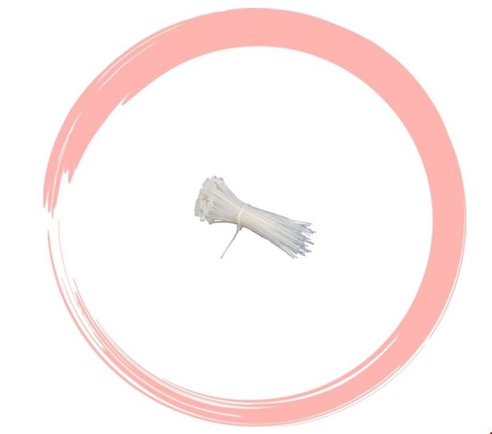 KABLO BAĞI BEYAZ 7,6mm x 380mm (100LÜ PAKET) resmi