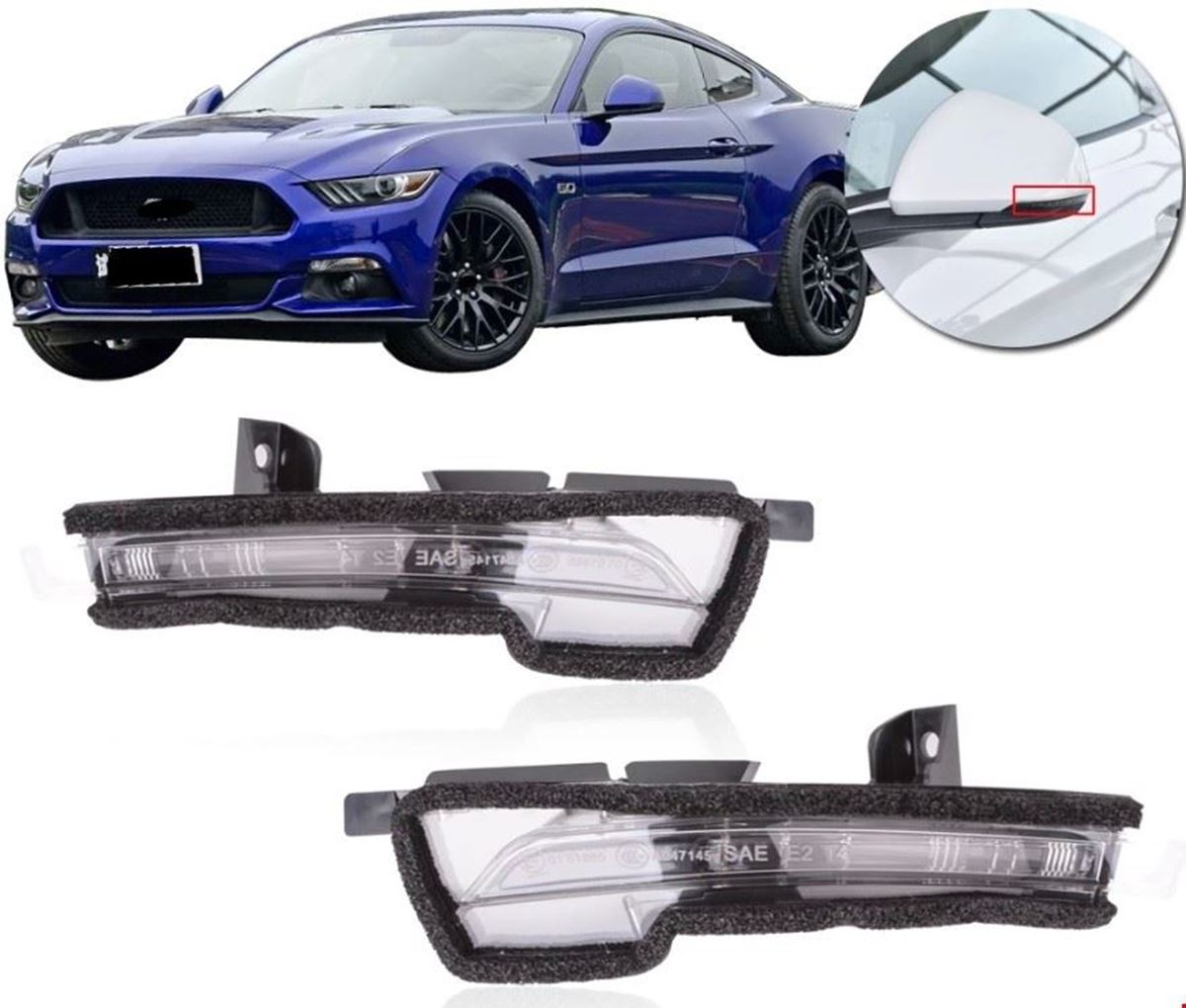 DIŞ DİKİZ AYNA SİNYALİ SOL MUSTANG 2015- resmi