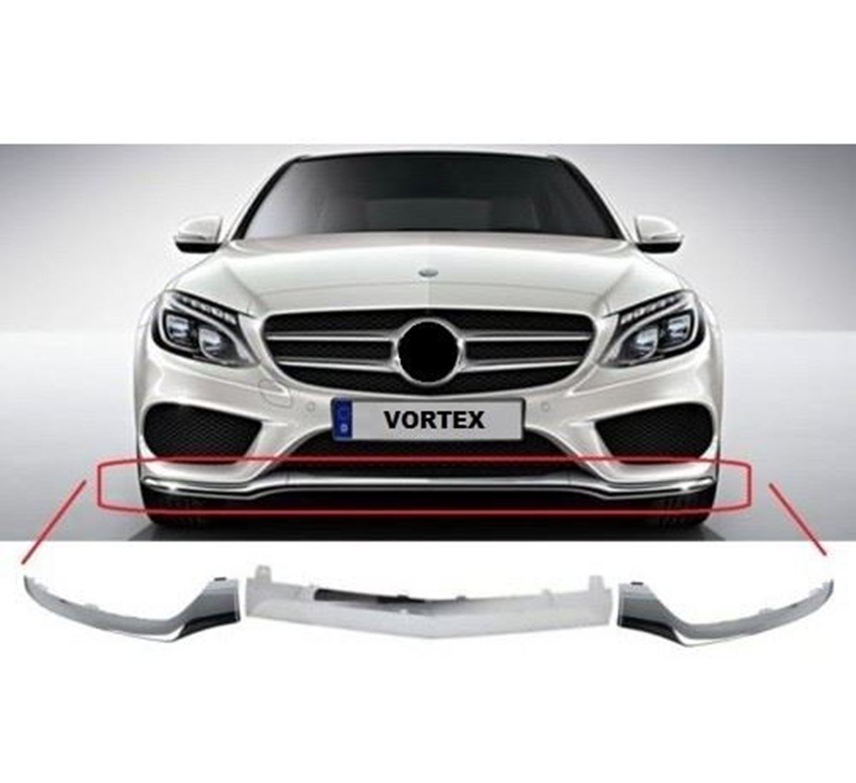ÖN TAMPON ALT NİKELAJ SAĞ (AMG) W205 2014- resmi